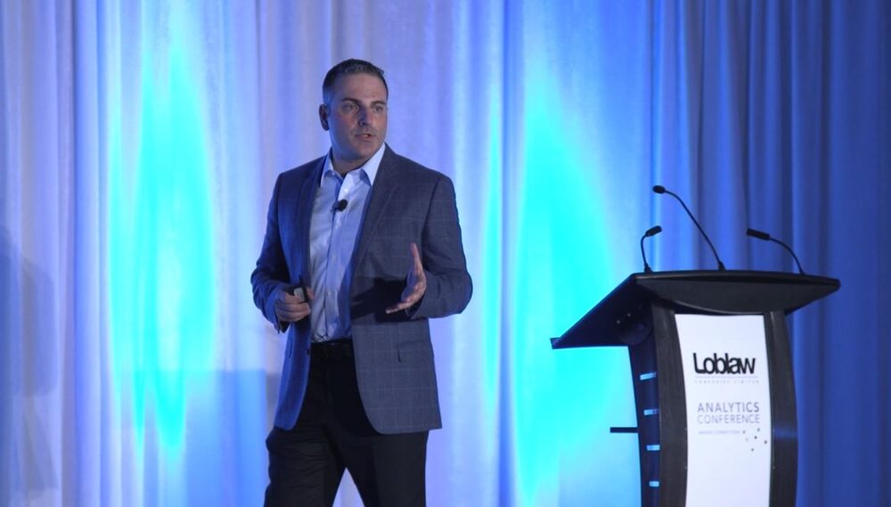 Achille Ettorre presenting at the Loblaw Analytics Conference